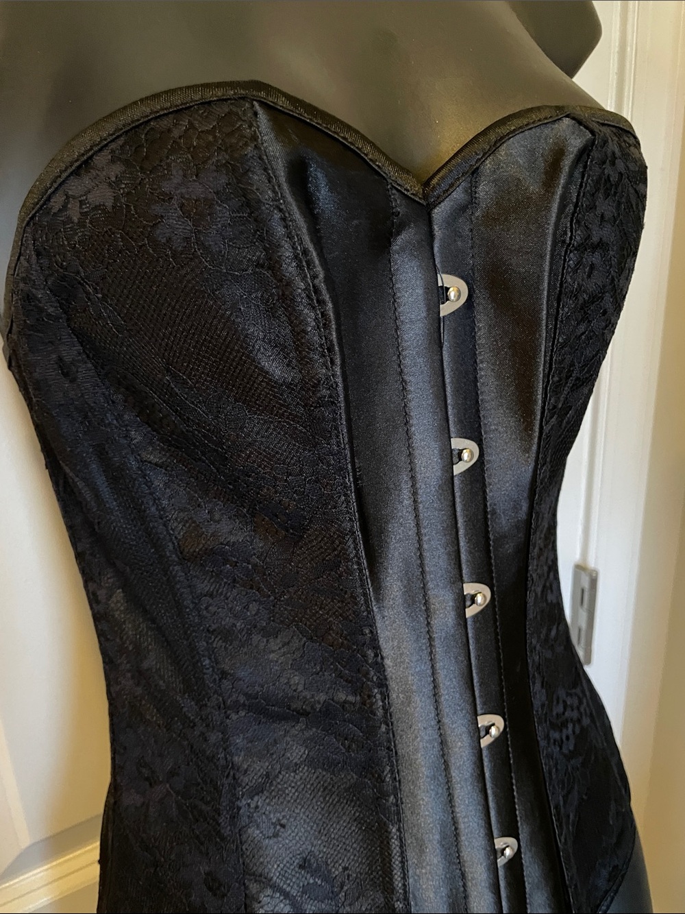 NWT Adore Me Black Lace Corset Bustier Sz Small